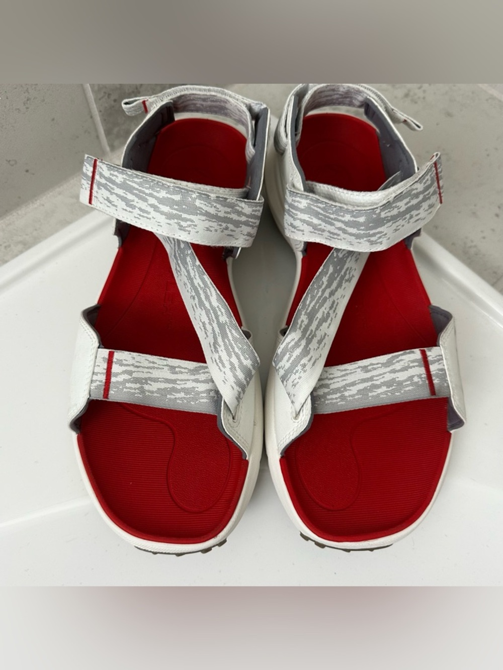 Timberland White and Red Men's Sport Sandals Size 10 Men - Picture 7 of 16